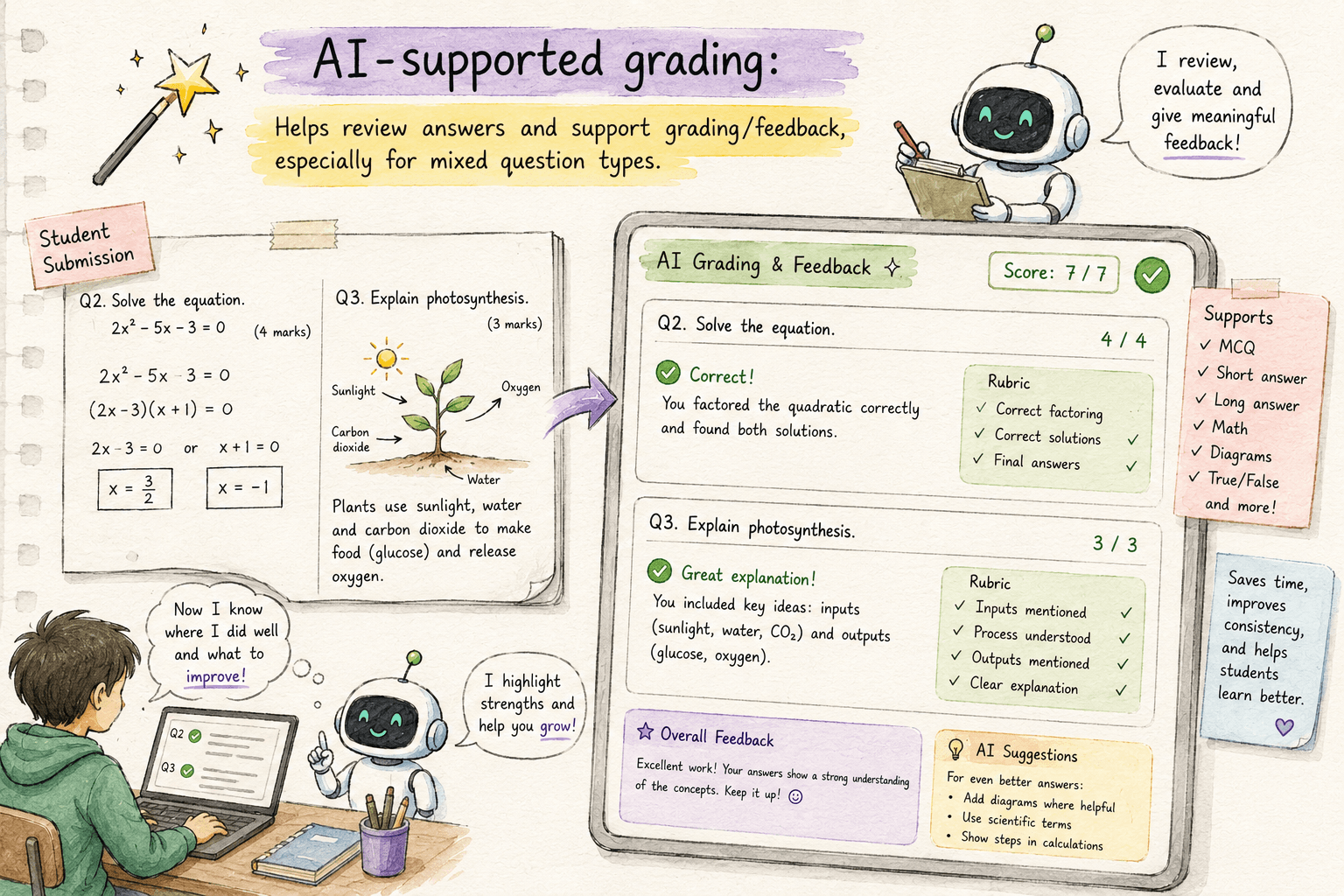 AI-supported grading feature preview