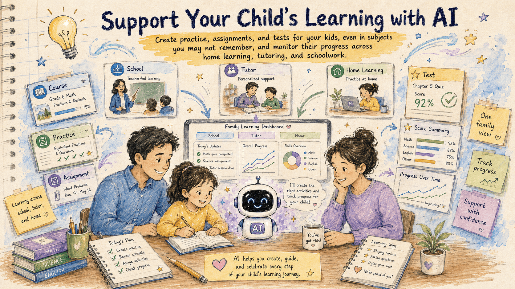 AI family learning support feature preview