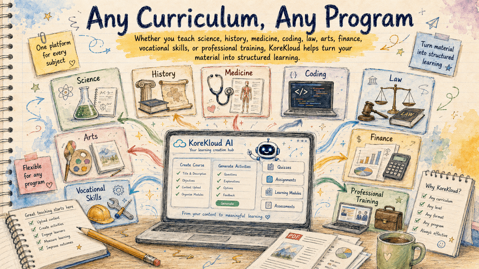 Any curriculum and any program feature preview